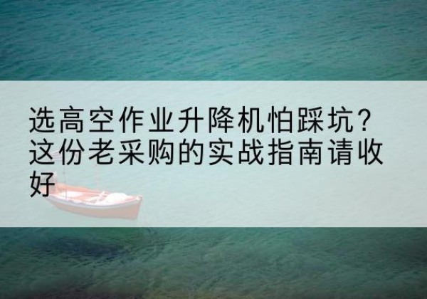 遵义高空作业升降机厂家推荐-选高空作业升降机怕踩坑？这份老采购的实战指南请收好